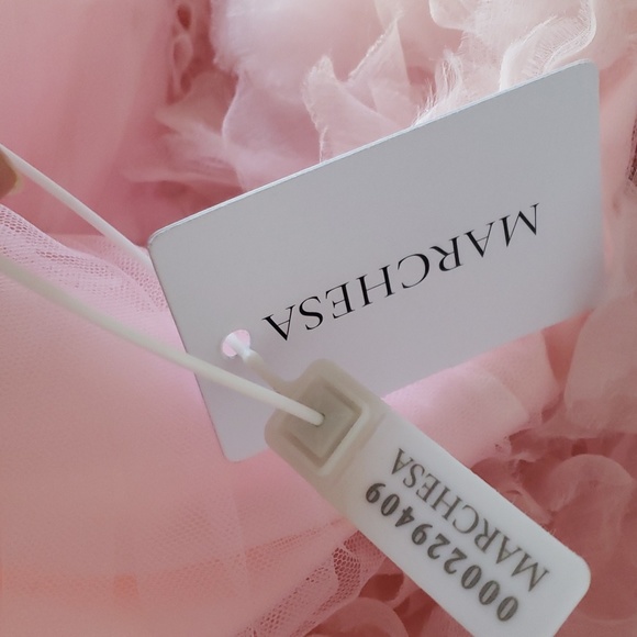 NWT MARCHESA  Notte tea length pink ombré gown. New with tags size 14 - Picture 6 of 10